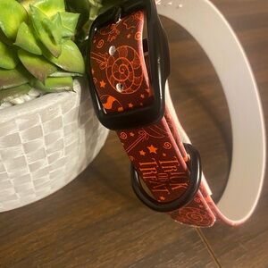 Dog Collar Halloween trick or treat Biothane fits 14-16” neck